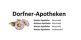 Logo der Dorfner-Apotheken mit dem Schriftzug und Blumenmotiven.